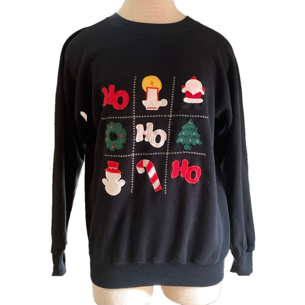 Vintage Hanes Christmas sweatshirt with embroidery